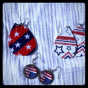 Multi Pack Faux Leather Earrings